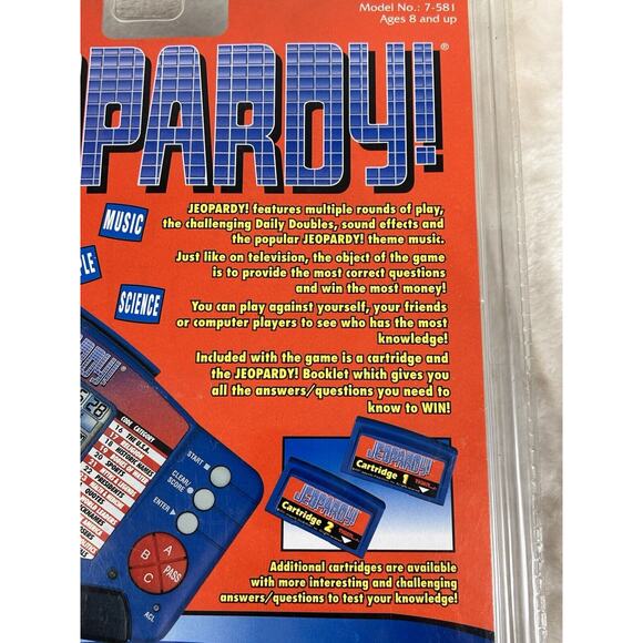NEW Tiger Electronics Jeopardy Hand Held LCD Game Show 1997 Model 7-581 Sealed - Picture 7 of 8
